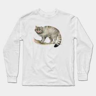 European Wild Cat - vintage art aesthetic Long Sleeve T-Shirt